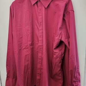 Men's Dress Shirt in Rich Red